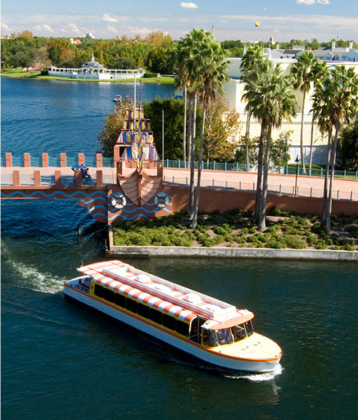 Friendship Boat Service with Epcot and the Boardwalk in the Background