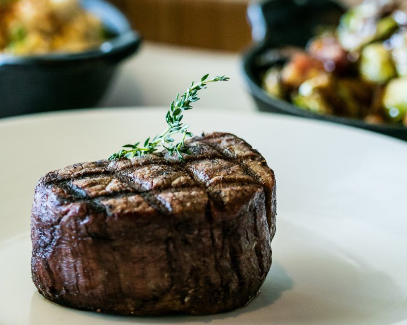 A filet mignon steak served at Shula's Steak House at the Walt Disney World Dolphin Resort