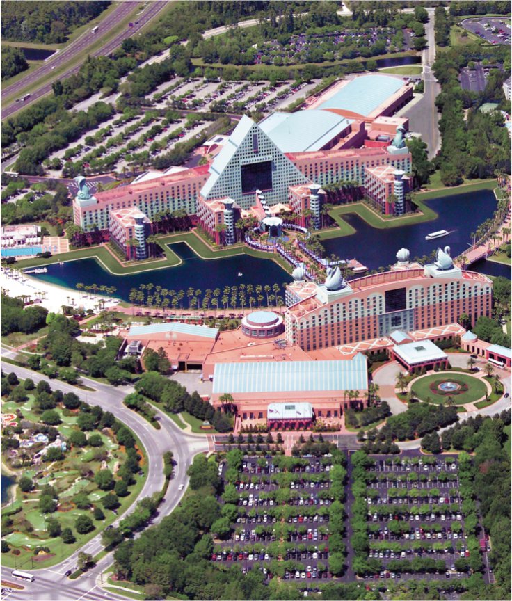 View of the Hotels from the Sky