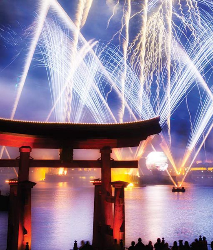 Fireworks on the Lake at Epcot World Showcase