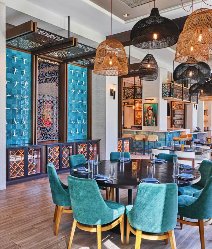 Rosa Mexicano interior photo with table and chairs