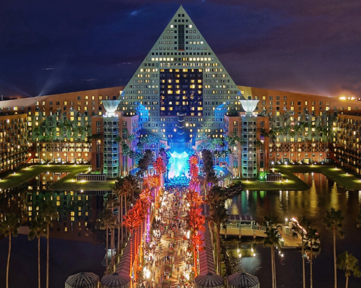 The causeway is lit up for the annual Food and Wine Classic!